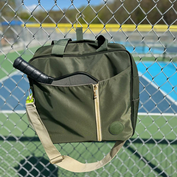 Pickleball Bag – 3-in-1 Tote, Crossbody, Backpack sport gift: Black