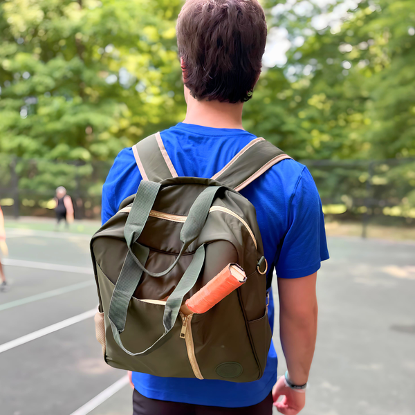 Pickleball Bag – 3-in-1 Tote, Crossbody, Backpack sport gift: Black