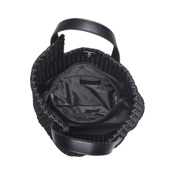 Zenith Zen - Hand Woven Knot Tote: Black