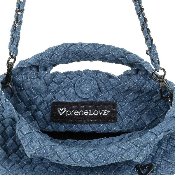 NEW Tiny Mini Woven Tote - Denim Jeans