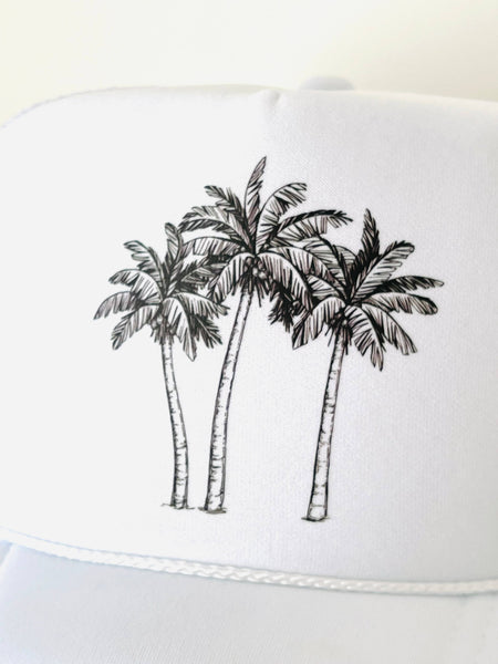 Palm Trees: White