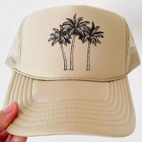 Palm Trees: White