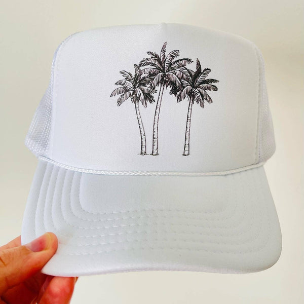 Palm Trees: White