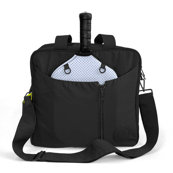 Pickleball Bag – 3-in-1 Tote, Crossbody, Backpack sport gift: Black