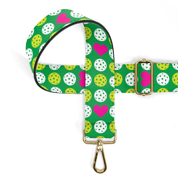 Pickleball designed bag shoulder strap- 4 designs: Pickleball Love