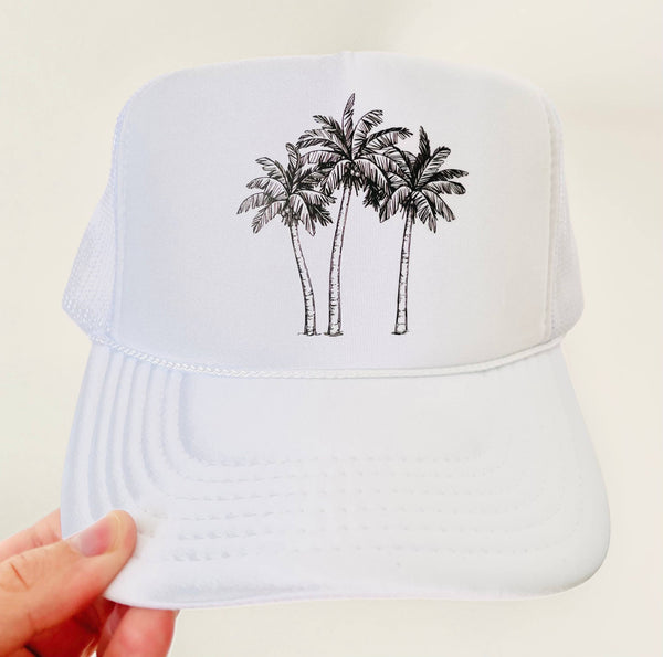 Palm Trees: White