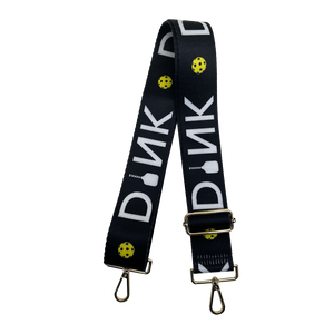 2" Printed SPORT Adjustable Bag Strap - ASSORTED: Black Ground DINK Strap