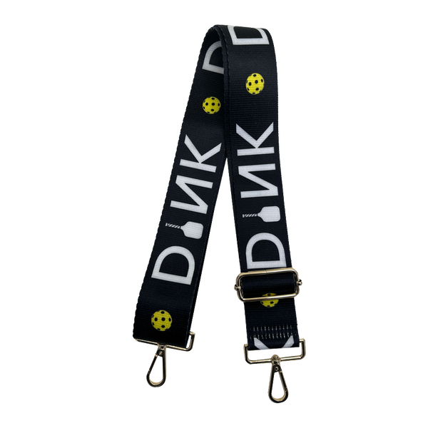 2" Printed SPORT Adjustable Bag Strap - ASSORTED: Black Ground DINK Strap