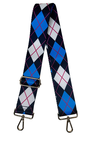 2" Printed SPORT Adjustable Bag Strap - ASSORTED: Black Ground DINK Strap
