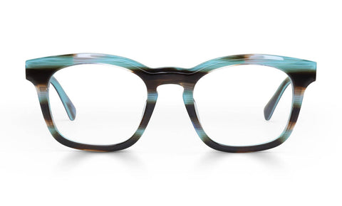 Humble Narrator: 2.00 / 59 - Blue Stripe Front and Temples
