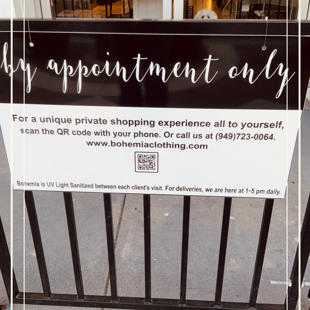 By Appointment Only Sign on gate