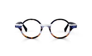 Wisecracker: 1.75 / 10 - Blue Multi Stripe Front with Navy Temples