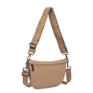 Ethereal - Woven Neoprene Crossbody Bag: Nude