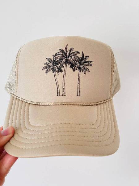 Palm Trees: White