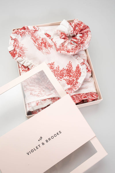 Colette Boxed PJ Bundle: Red / Small/Medium