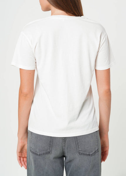 Supima Cotton Plunge V Neck Tee - Vintage White: Vintage White / XS