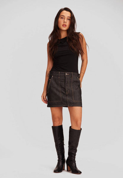 Tatum Mini Skirt  - Granite: 27