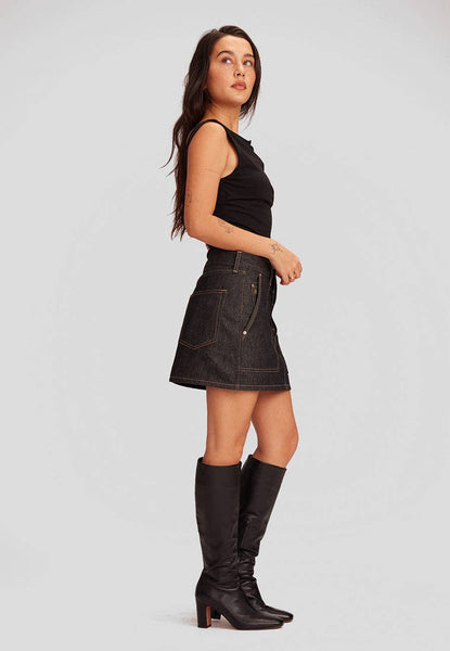 Tatum Mini Skirt  - Granite: 29