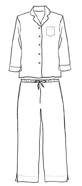 Pagoda Pink Long Sleeve Pajamas: L