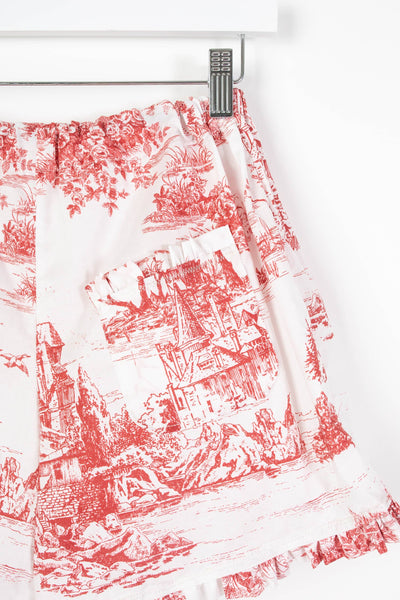 Colette Toile PJ Shorts: Red / S/M