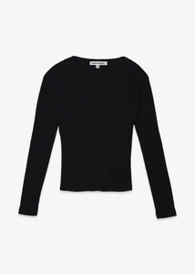 Essential Ribbed Long Sleeve Crop Top
: Black / M