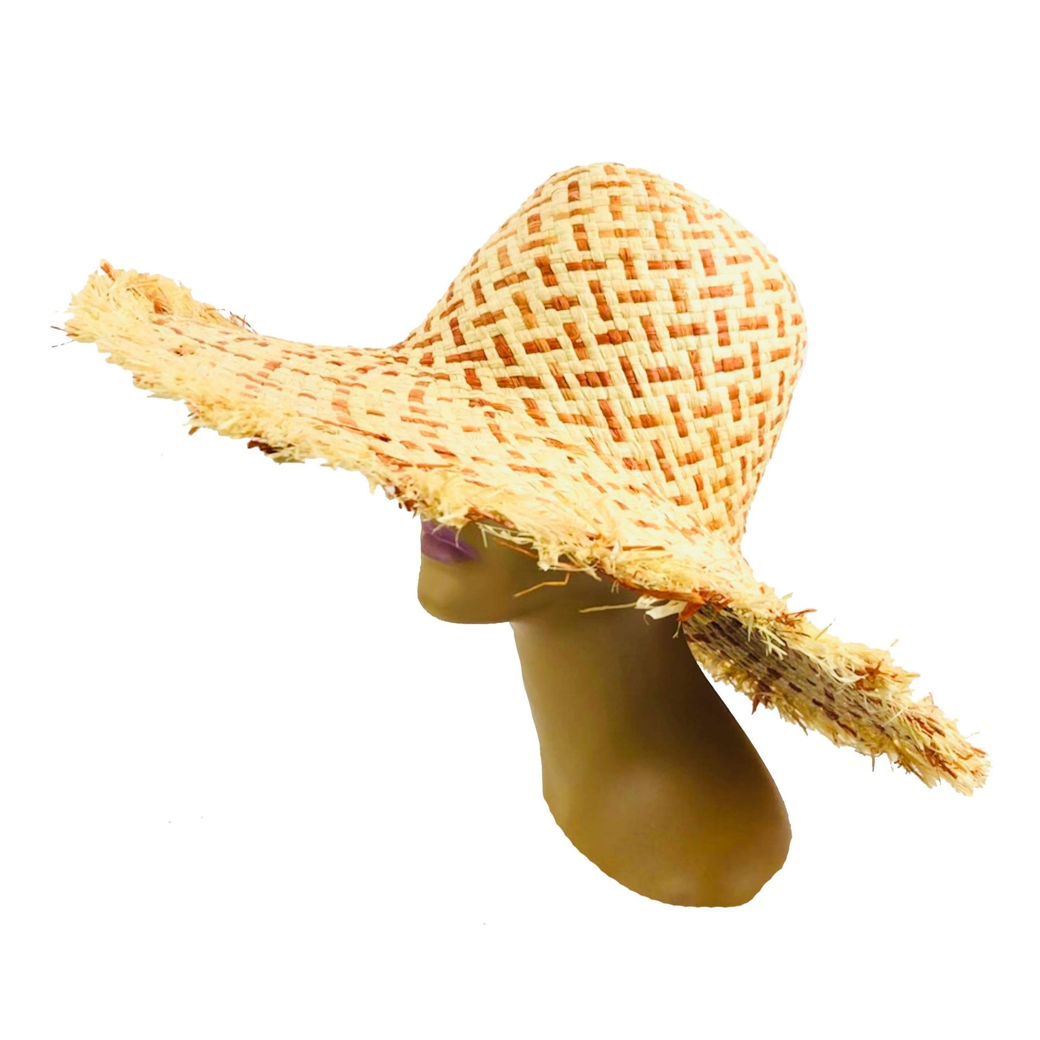 Kat Straw Hat 5" Brim Natural/Caramel