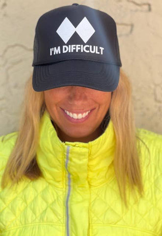 I'M DIFFICULT black trucker