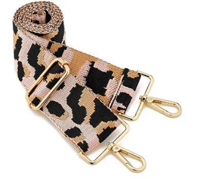 Light Pink Cheetah "Guitar" Bag Strap