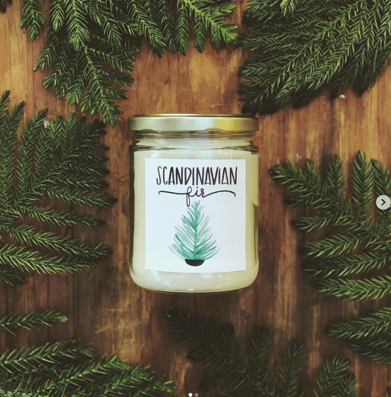 Scandinavian Fir: 16 oz. clear jar cotton wick
