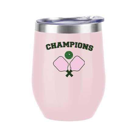 Insulated Wine Tumbler Pink - Pickleball Champions