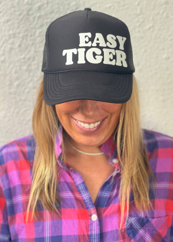 EASY TIGER black trucker hat