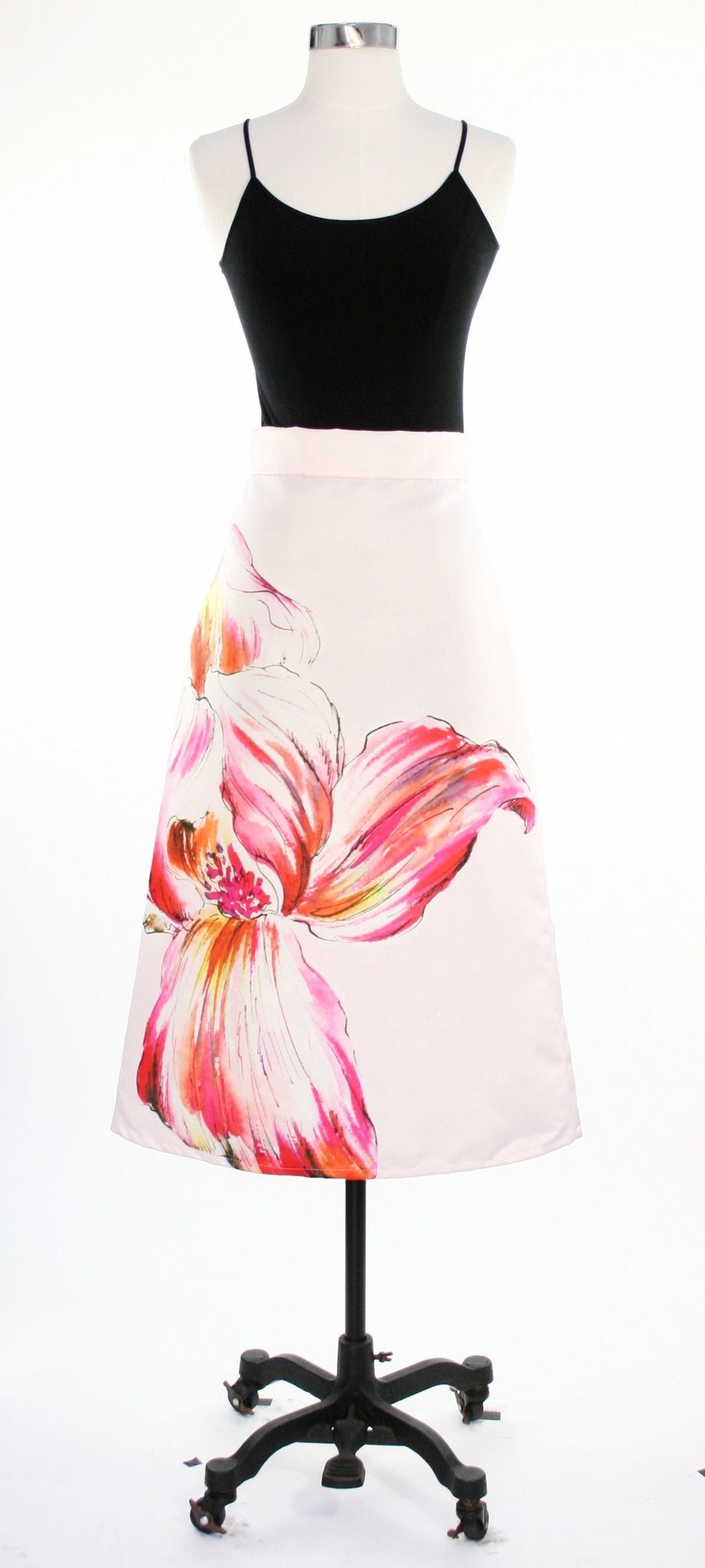 painted floral long skirt