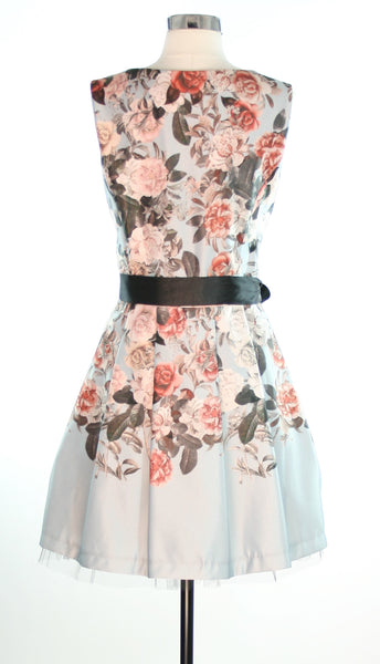 Rinascimento Floral Short Dress with Tulle Liner