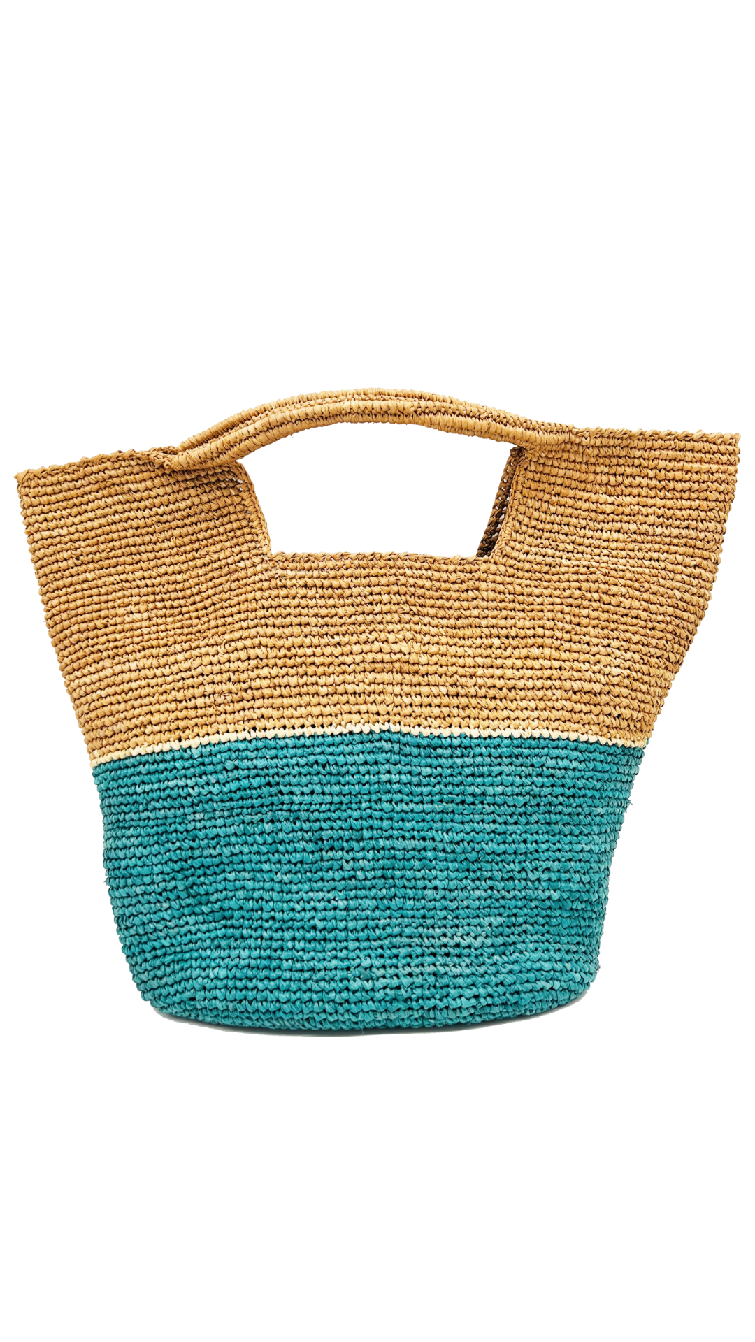 ConCon Two Tone Crochet Straw Bag