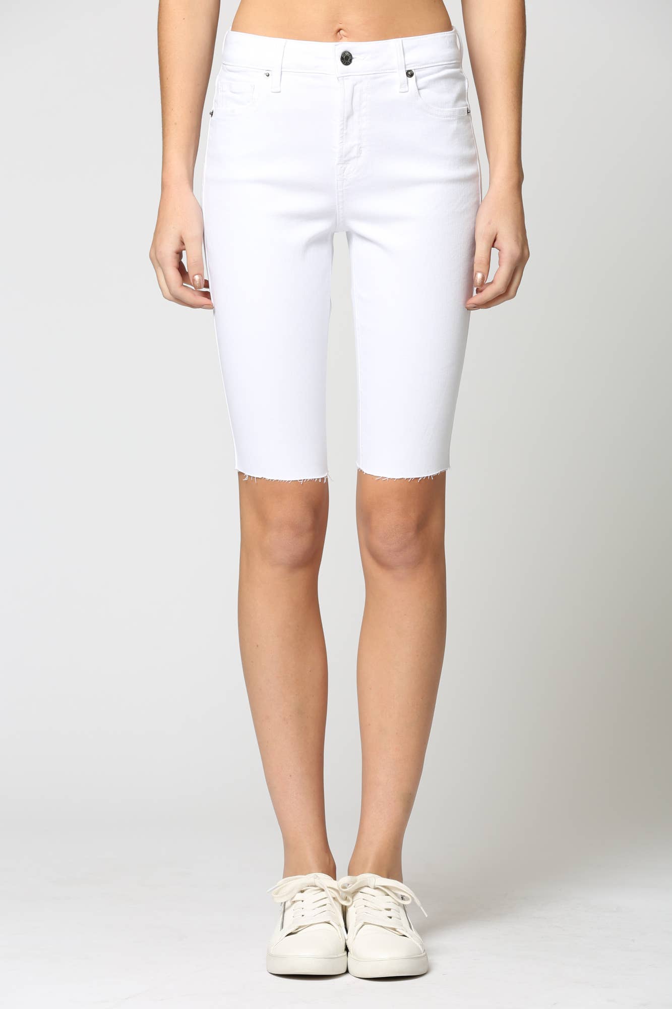 Optic White Stretch Bermuda